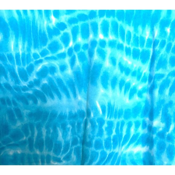 Lands End Womens Tie-Dye Blue Sweatshirt M/P 10-12 Cotton Blend Crewneck Long Sl - Picture 3 of 6